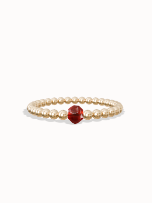 Birthstone Ring – Stretchable Gemstone Gold Ring