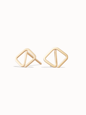 Makaro Stud Earrings – Signature Minimalist Gold Studs