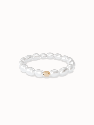 Thalassa Ring – Gold & Pearl Ocean-Inspired Adjustable Ring