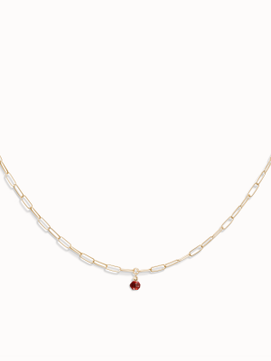 Birthstone Necklace – Personalized Adjustable Gold Chain